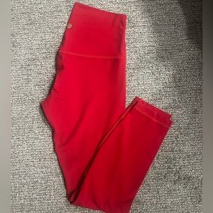 Red Lululemon Align Leggings